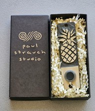 Vintage Paul Strauch Studio Pineapple Doorbell Gold & Black picture