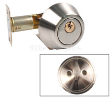 Door Lock Keyed Entry Lock 3 keys Chrome Single Cylinder Deadbolt Dead Bolt picture