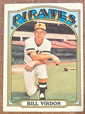 1972 Topps Baseball #661 Bill Virdon Pittsburgh Pirates High Series picture