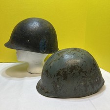 2 Vintage WW2  helmets  Fiberglass With Liners. picture
