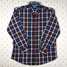 Pendleton Sir Pendleton Men’s L Plaid Wool Long Sleeve Button-Down Shirt picture