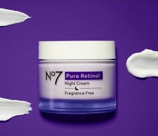 No 7 PURE RETINOL NIGHT REPAIR CREAM Collagen Peptides Fragrance Free 1.69 oz picture