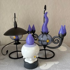 POKEMON CENTER Original Chandelure Litwick Lampent LED Light Set of 3 picture