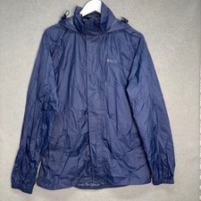 Mountain Warehouse IsoDry Jacket Mens Small Navy Waterproof Hooded Lightweight picture