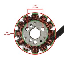 Caltric Charging Coil Stator & Flywheel with Gasket for Yamaha YZF R1 2004-2008 picture