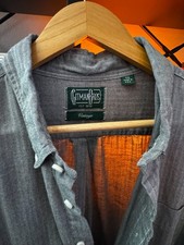 Gitman Vintage Shirt Mens XXL Gray Herringbone Button-Down Long Sleeve USA picture