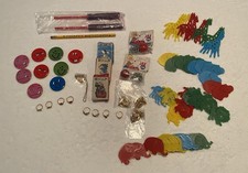 75 Pc Vintage NOS Kids Prizes Lot Oriental Trading 80s 90s Carnival Rings Toys picture
