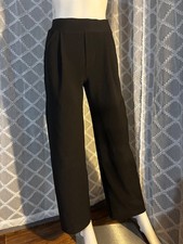 INDERO Womens Long Black Dress Pants Size S/M Inner Waist 25ish Inches picture
