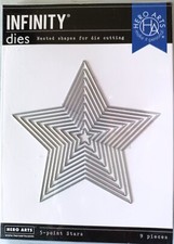 Nesting Stars Infinity Thin Metal 9 5-Point Star Die Set by Hero Arts DI821 NEW picture