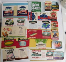 48 Different Vintage Maine Can Labels picture