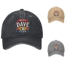 Best Dave Ever Baseball Cap Retro Badge Adjustable Dad Hat picture