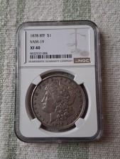 1878 Morgan Dollar 8 Tf Vam-19 NGC XF40 picture