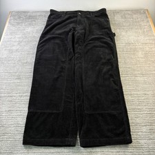 VINTAGE No Boundaries Pants Mens 36x31 Black Corduroy Wide Leg Baggy Carpenter picture
