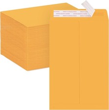 ACSTEP 100Pack Manilla Envelopes 6 x 9 Brown Kraft Catalog 6X9 100 PCS, picture