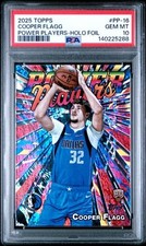 Graded 2025 Topps Cooper Flagg #PP16 Power Players Holo Foil RC Card PSA 10 picture