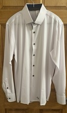 State and Liberty Men's Athletic Fit Dress Shirt 42/L White Soft Stretch picture