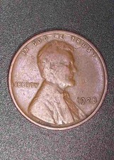 1928 Wheat Penny “L”Touching Rim Missing Letters Reverse No Mint Mark picture