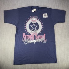 Vintage Dallas Cowboys Shirt Mens Large Blue NFL Super Bowl XXVII Fruit Of Loom picture
