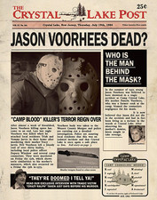 1980 Friday The 13th Crystal Lake Post Jason Voorhees Dead? Camp Crystal Lake🔪 picture