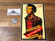 Vintage Shepard Fairey Obey Sid Vicious Do It Your Way Sticker Graffiti Swindle picture