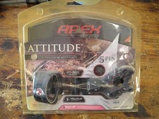 NEW Apex Attitude 5 Pin Bow Sight Tru Flo Tru Glo picture