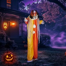 8.2 Ft Super Tall Halloween Clown Animatronic with Motion,Talking Feature & Soun picture