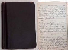 1899 antique TRAVEL DIARY phoenix az AGNES SCHULTZ CALIFORNIA ARIZONA WICKENBURG picture