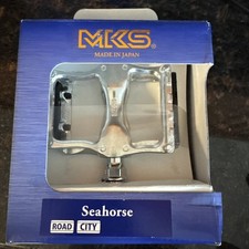 MKS Seahorse 9/16 Silver Pedals NIB picture