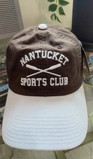 American Needle Nantucket Sports Club Brown/White Adjustable Men's Baseball Cap picture