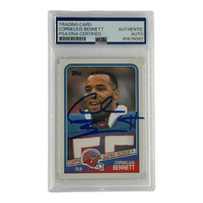 Cornelius Bennett Autographed 1988 Topps Rookie Card PSA Authenticated picture