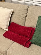 Vintage Ralph Lauren Red Chenille Blanket Bedspread 103x90 Made in USA picture