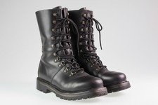 Vintage Austrian Black Leather Mountain Hiking Boots Heavy Duty Pre-Owned picture