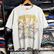 Vintage Pittsburgh Steelers Retro NFL Caricature ash color shirt VK17396 picture