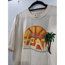 Miami Heat x Duvin Design Co Ivory S/S Flames Tee Mens XL NWT picture
