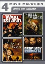 4 Movie Marathon: Classic War Collection (Wake Island / To Hell and Back  - GOOD picture