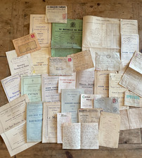 Antique French 33 Ephemera Gala Programs Menus Hand written letters Junk Journal picture