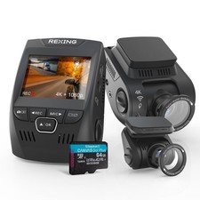 RexingUSA V1P SE 4K Dual Dash Cam w/GPS, Wi-Fi & 2pcs-CPL Filter | 512GB Supp... picture