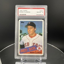 1985 Topps Roger Clemens #181 Rookie RC Boston Red Sox PSA 8 NM-MT picture