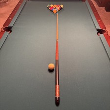 Vintage 57” 19.5 oz Brunswick Pool Cue Good Cosmetic Condition Butt Warp Project picture