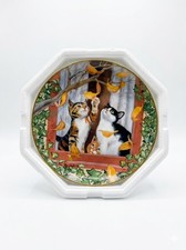 Vintage Franklin Mint Heirloom “Fall Frolic” Limited Ed. Porcelain Cat Plate picture