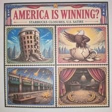 America is Winning, Starbucks Closures, U.S. Satire, 4 Artistamps, Cinderella picture