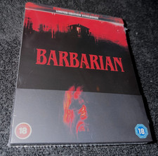 BARBARIAN 4K Ultra HD +Blu-Tay LIMITED EDITION UK STEELBOOK Reg Free NEW SEALED picture