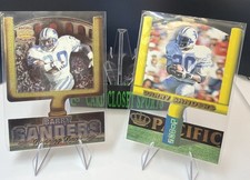 Barry Sanders (2 Card Lot) 1996 And 1997 Pacific 🔥SP Die Cut Insert🔥THE ZONE picture