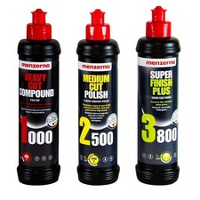 Menzerna Kit - 250ml - Heavy cut 1000 Medium cut 2500 Super Finish 3800 picture