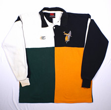 Vintage 1992 Canterbury South Africa Rugby Shirt Colorblock Jersey Size 46 XL picture