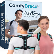 ComfyBrace Posture Corrector for Men and Women, Back Brace Straightener | Breath picture