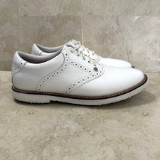 G/Fore  Gallivanter Golf Shoes Mens 10 White Leather Low Athletic Soft Spikes picture