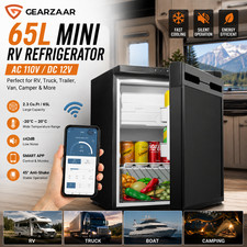 12V 110V Mini RV Refrigerator AC DC 2.3 cu ft 65L Silent Fridge for Truck Camper picture