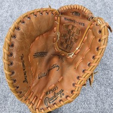 Vintage Rawlings First Base Mitt RFM35 Willie Montanez LHT Fastback Basket Web picture