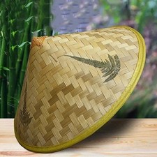 Chinese Straw-bamboo Sun Hat Farmer Rice Hat Fishing Sunshade picture
